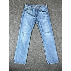 7 For All Mankind Carsen Jeans Mens Size‎ 32x33 Blue Denim Whiskers